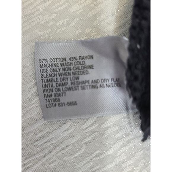 Worthington Vintage Black 2 button Shrug Sweater Rockabilly Size Large Career - Picture 8 of 9